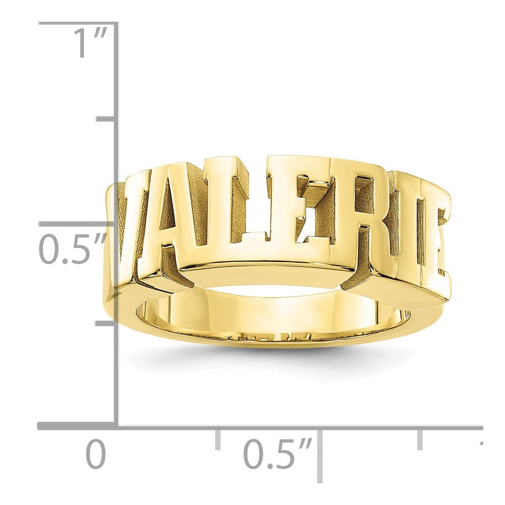 10k Yellow Gold Cut-out Name Ring