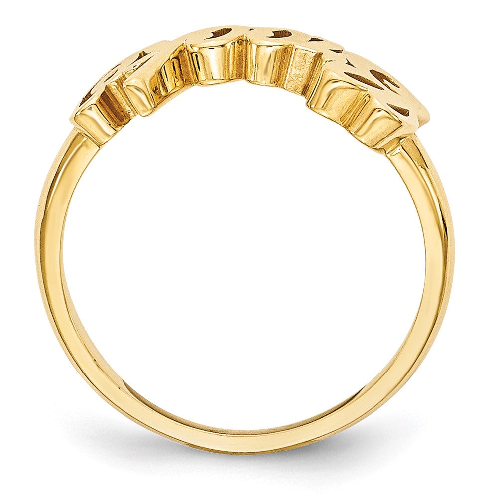 10k Yellow Gold Name Plate Ring