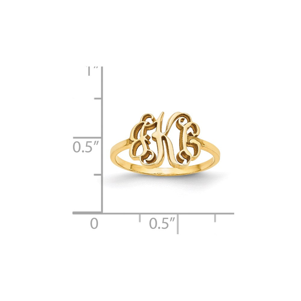 10k Yellow Gold Monogram Ring