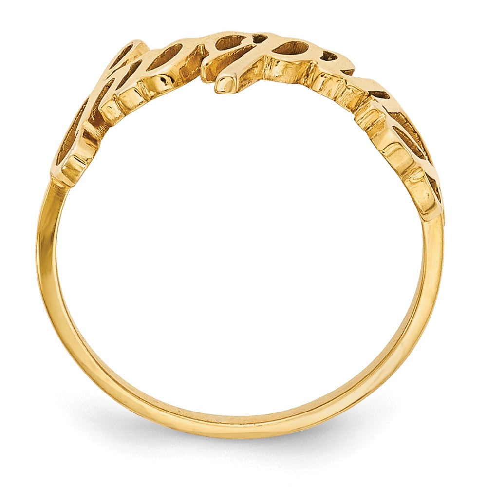 10k Yellow Gold Name Plate Ring
