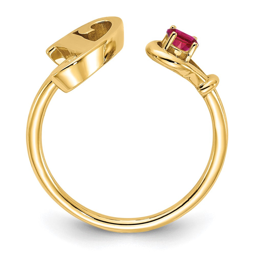 10KY Letter Y with Birthstone Ring