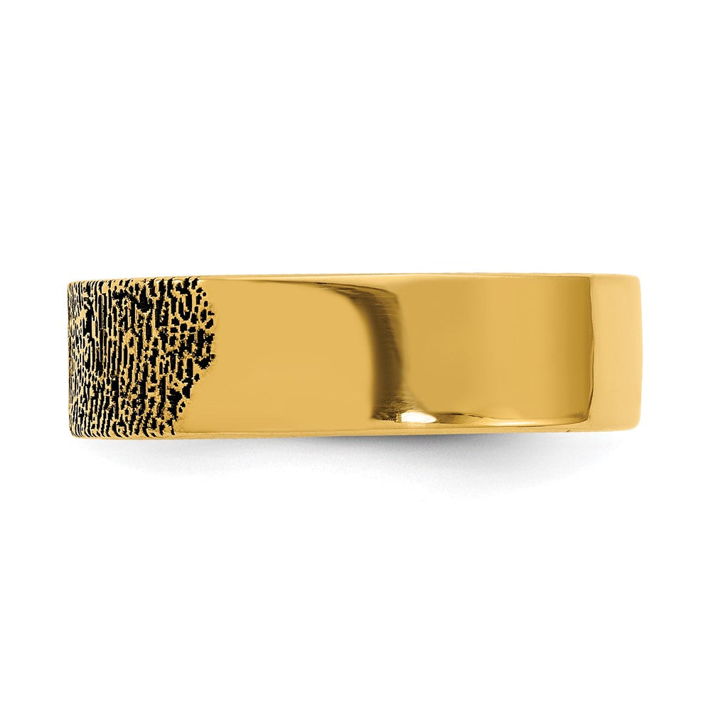 10k Yellow Gold Fingerprint Ring
