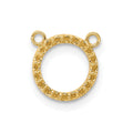 10k Open Circle Necklace w/out Chain Mounting