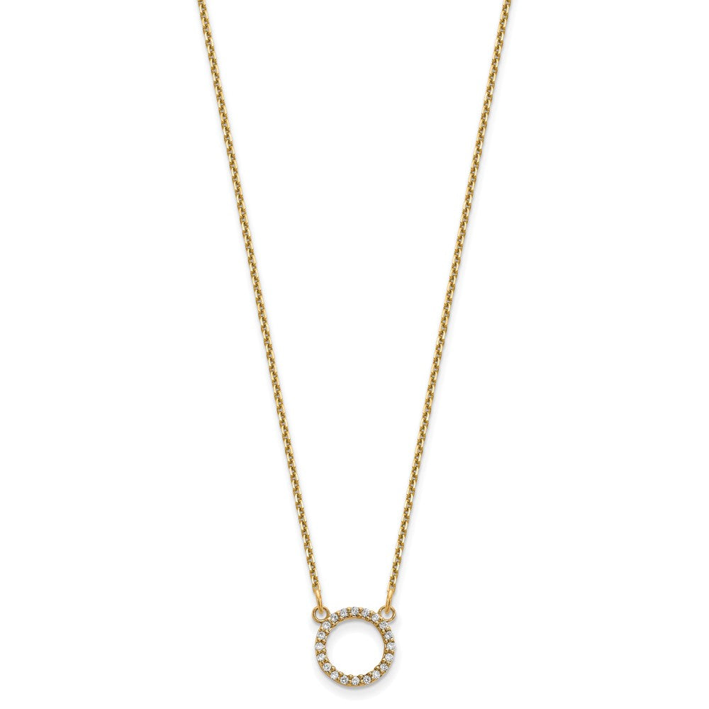 10k Diamond Open Circle Necklace