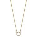 10k Diamond Open Circle Necklace