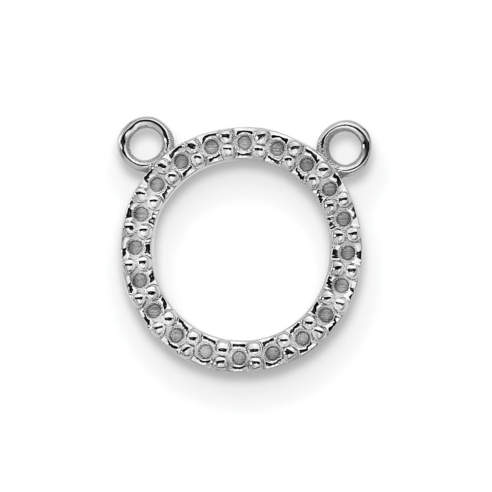 10k White Gold Open Circle Necklace w/out Chain Mounting