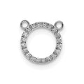 10k White Gold Open Circle Necklace w/out Chain Mounting