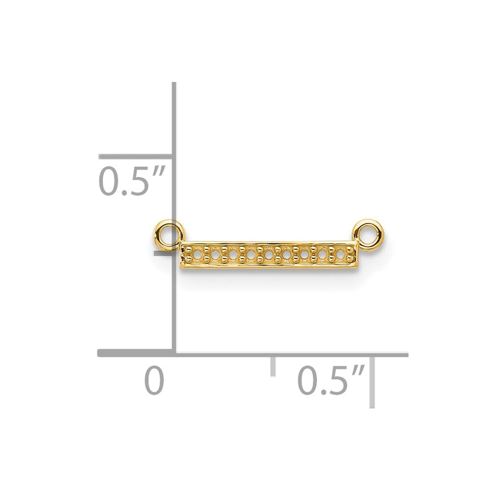 10k Yellow Gold Tiny Bar Mounting only