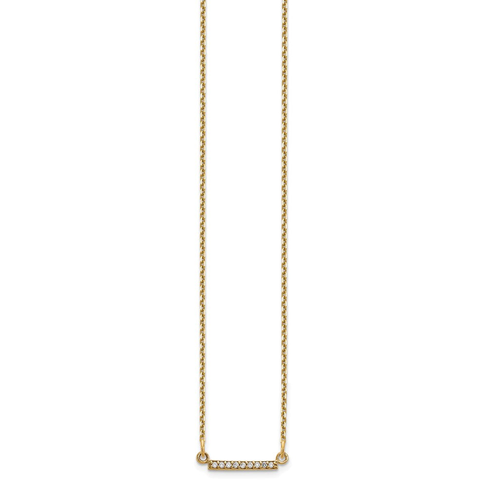 10ky Diamond Tiny Bar Necklace