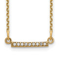 10ky Diamond Tiny Bar Necklace