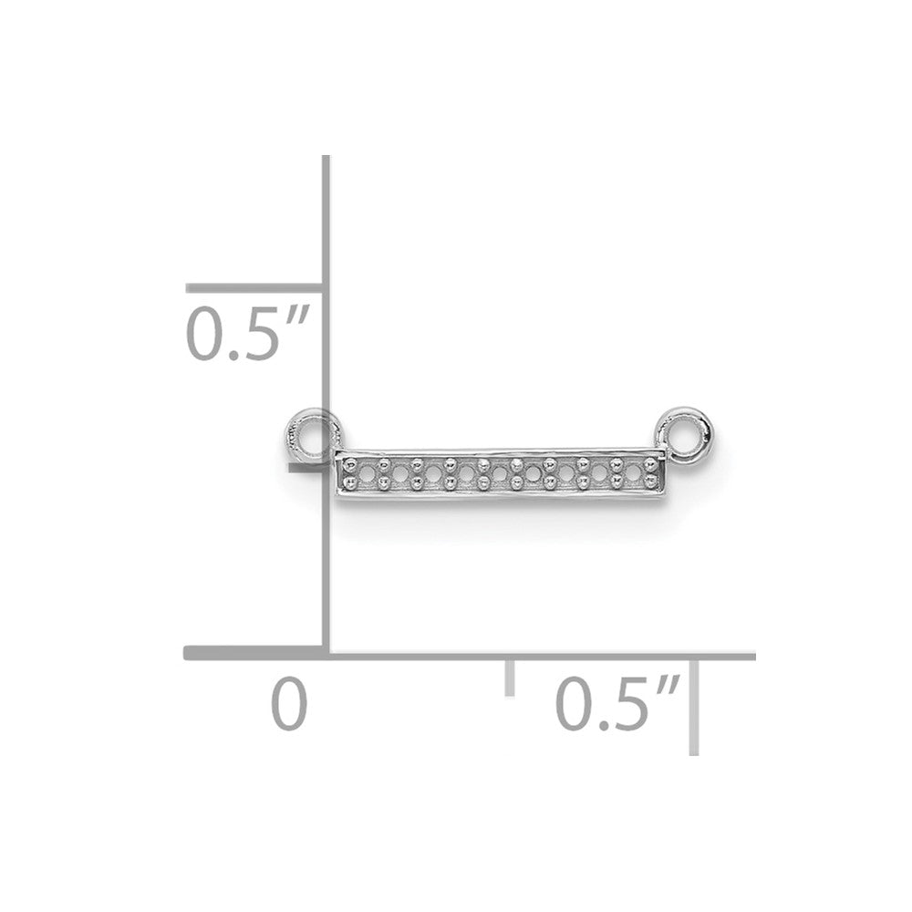 10k White Gold Tiny Bar Mounting only