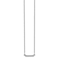 10k White Gold Diamond Tiny Bar Necklace