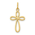 10k Polished Cross Pendant