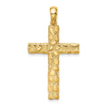 10K Nugget Cross Pendant