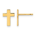 10k Polished Cross Post Earrings