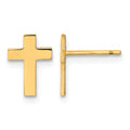 10k Polished Cross Post Earrings