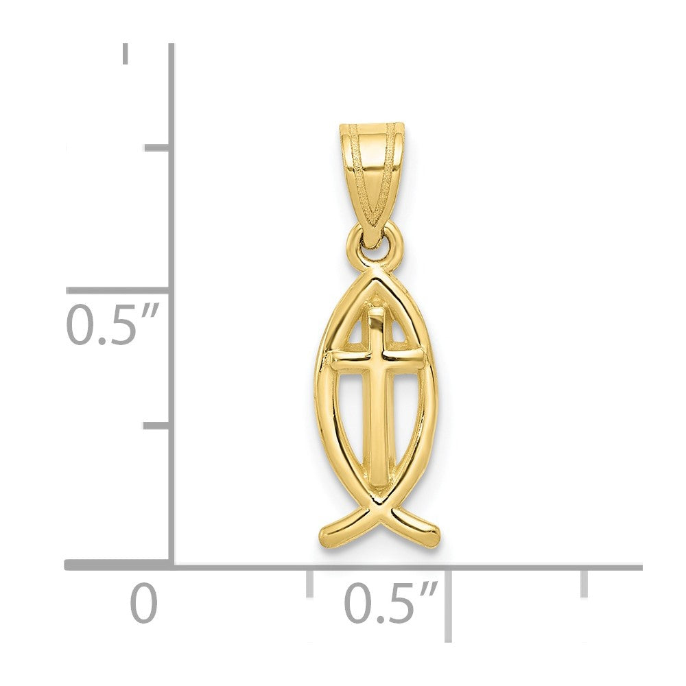 10k Ichthus Fish Charm