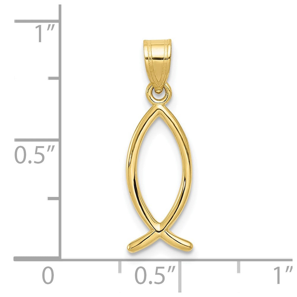 10k Ichthus Fish Pendant