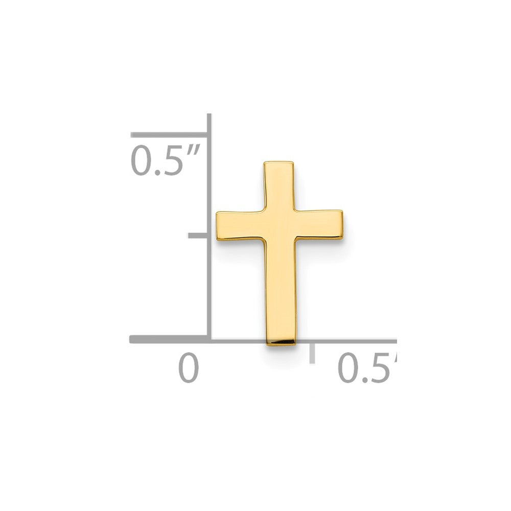 10k Polished Cross with 14k Tie Tac Post