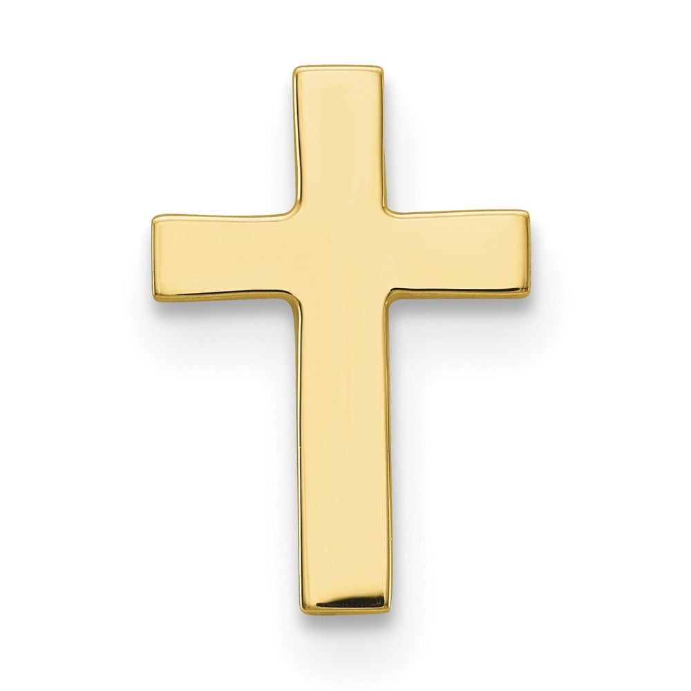 10k Polished Cross with 14k Tie Tac Post