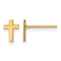 10k Polished Cross Post Earrings