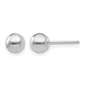 10k White Gold Polished 5mm Ball Post Earrings