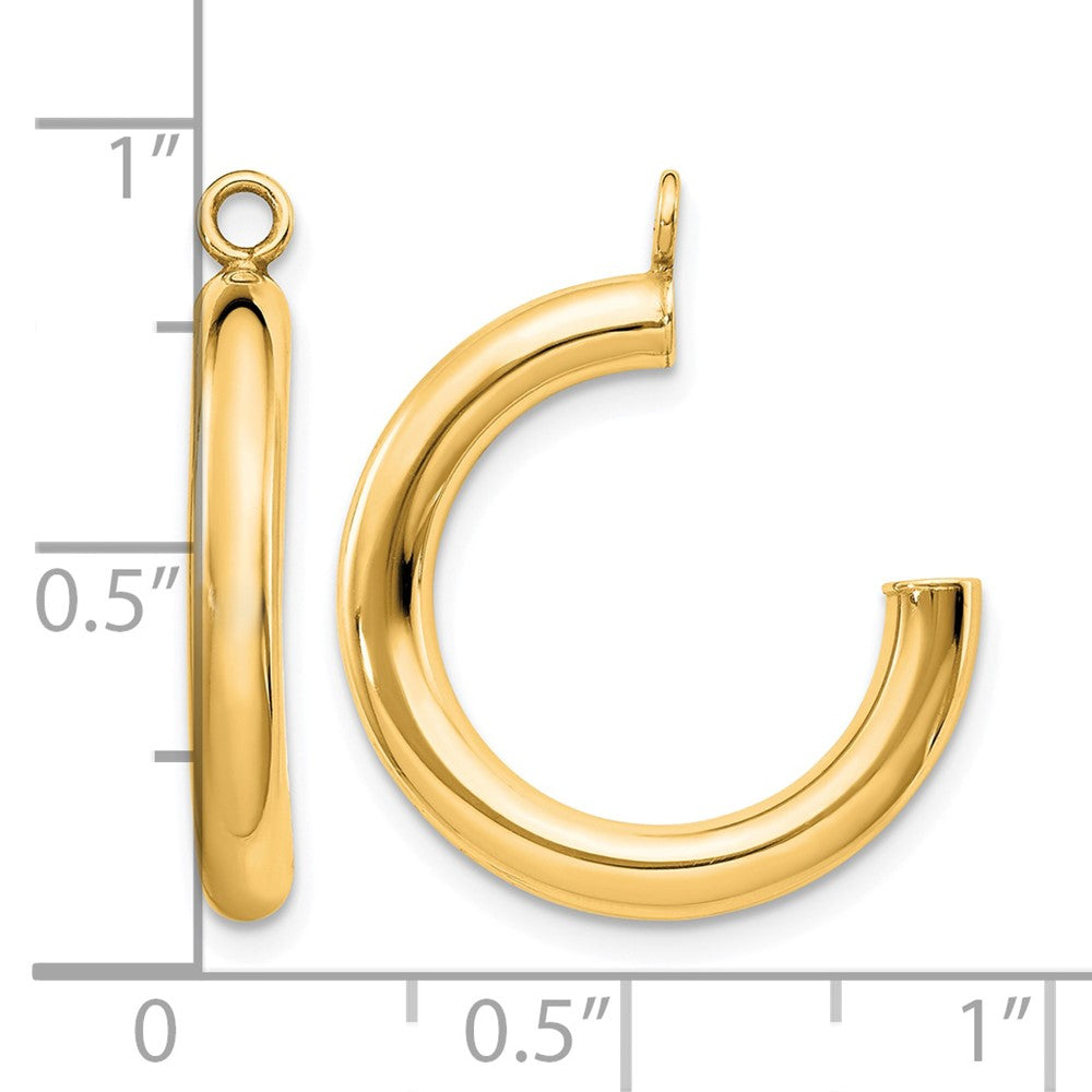 10k Polished Tube Hoop Earring Jackets