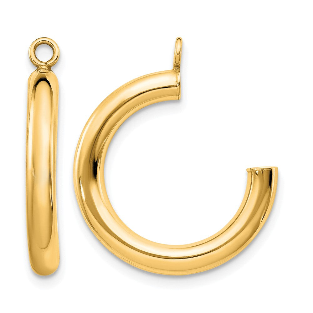 10k Polished Tube Hoop Earring Jackets