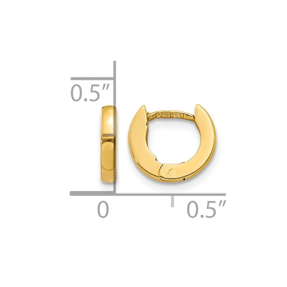 10k Polished Hinged Earrings
