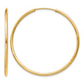10k 1.5mm Polished Round Endless Hoop Earrings
