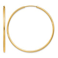 10k 1.5mm Polished Round Endless Hoop Earrings