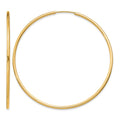 10k 1.5mm Polished Round Endless Hoop Earrings