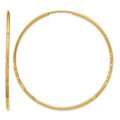 10k 1.25mm Diamond-cut Endless Hoop Earring
