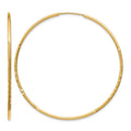 10k 1.25mm Diamond-cut Endless Hoop Earring