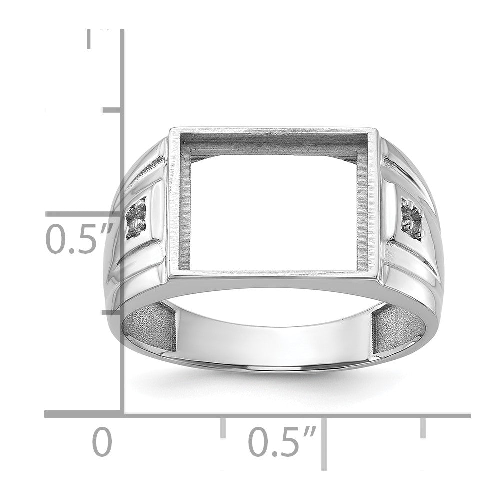 10K White Gold Men's ring mounting