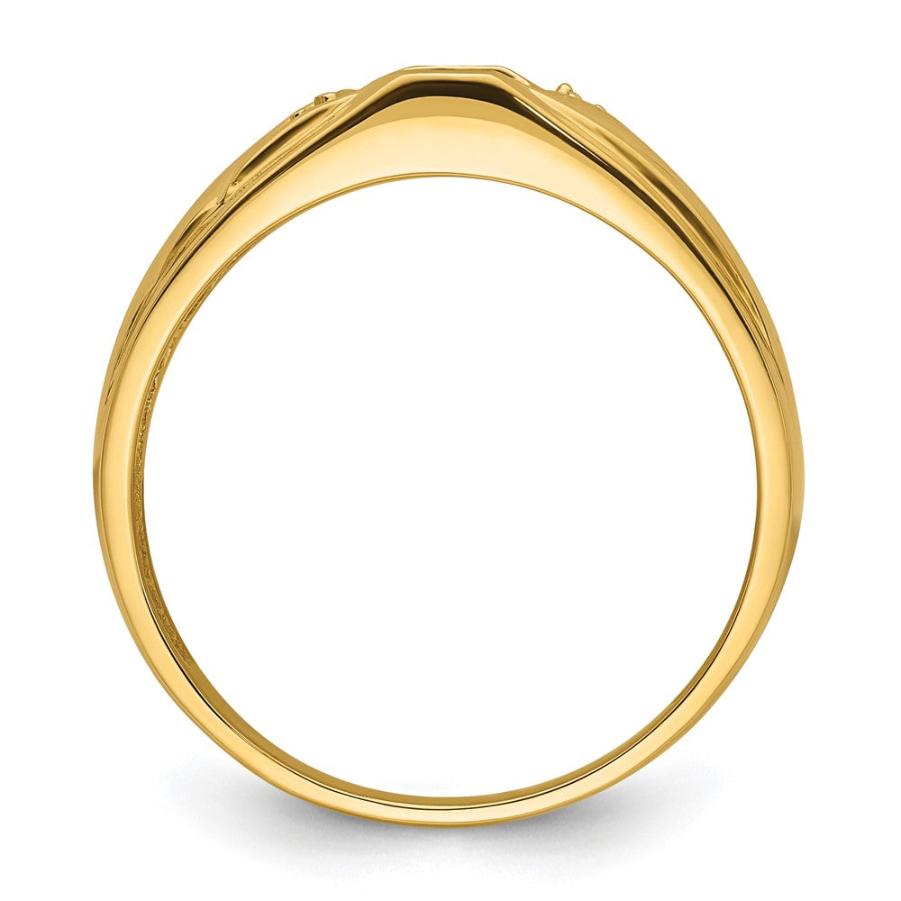 10K Mens Diamond and Onyx Ring Mounting