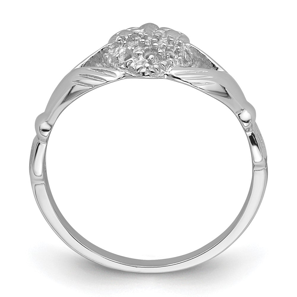 10K White Gold Claddagh Ring Mounting