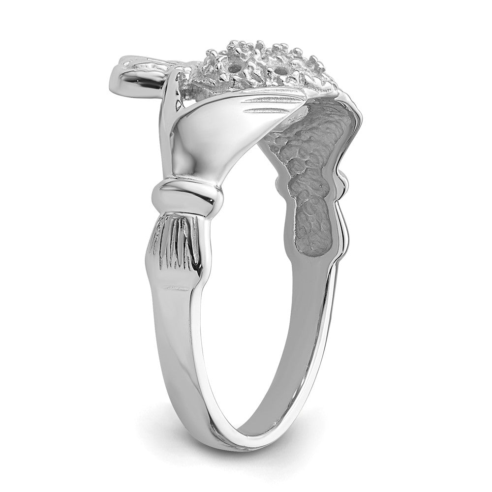 10K White Gold Claddagh Ring Mounting