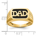 10K AA Diamond Onyx DAD Ring