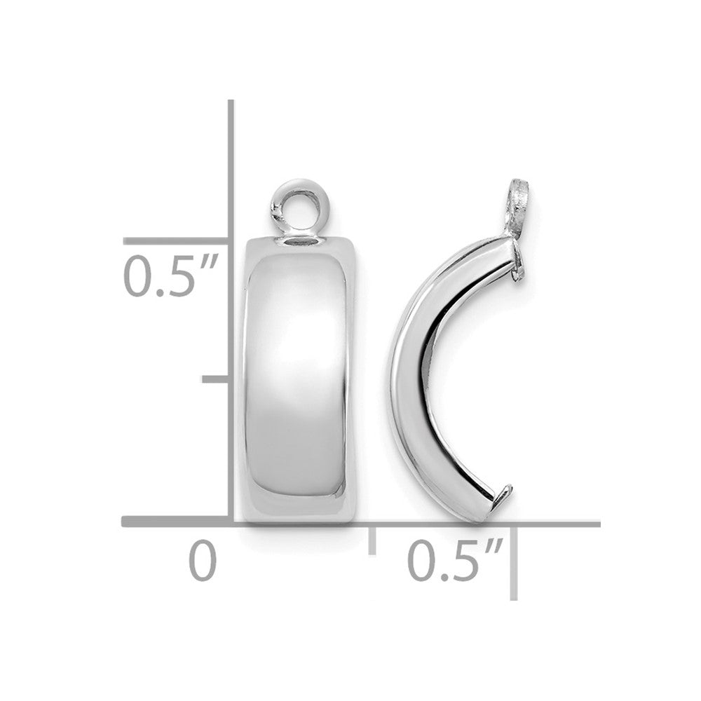 10k White Gold Polished Earring Jackets