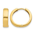 10k Yellow Gold Square Hinged Hoop Earrings
