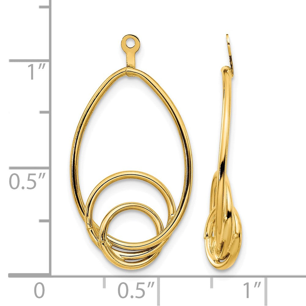 10k Polished Fancy Teardrop Earring Jackets
