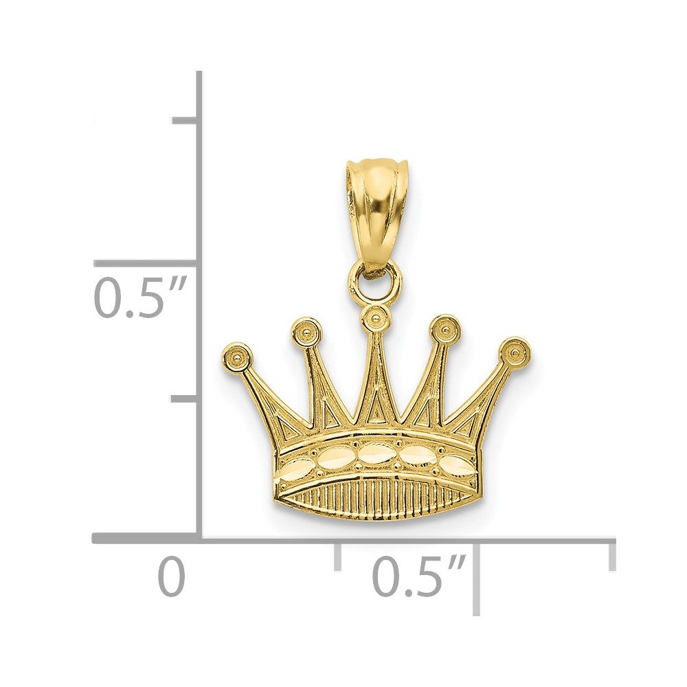 10k Crown Pendant