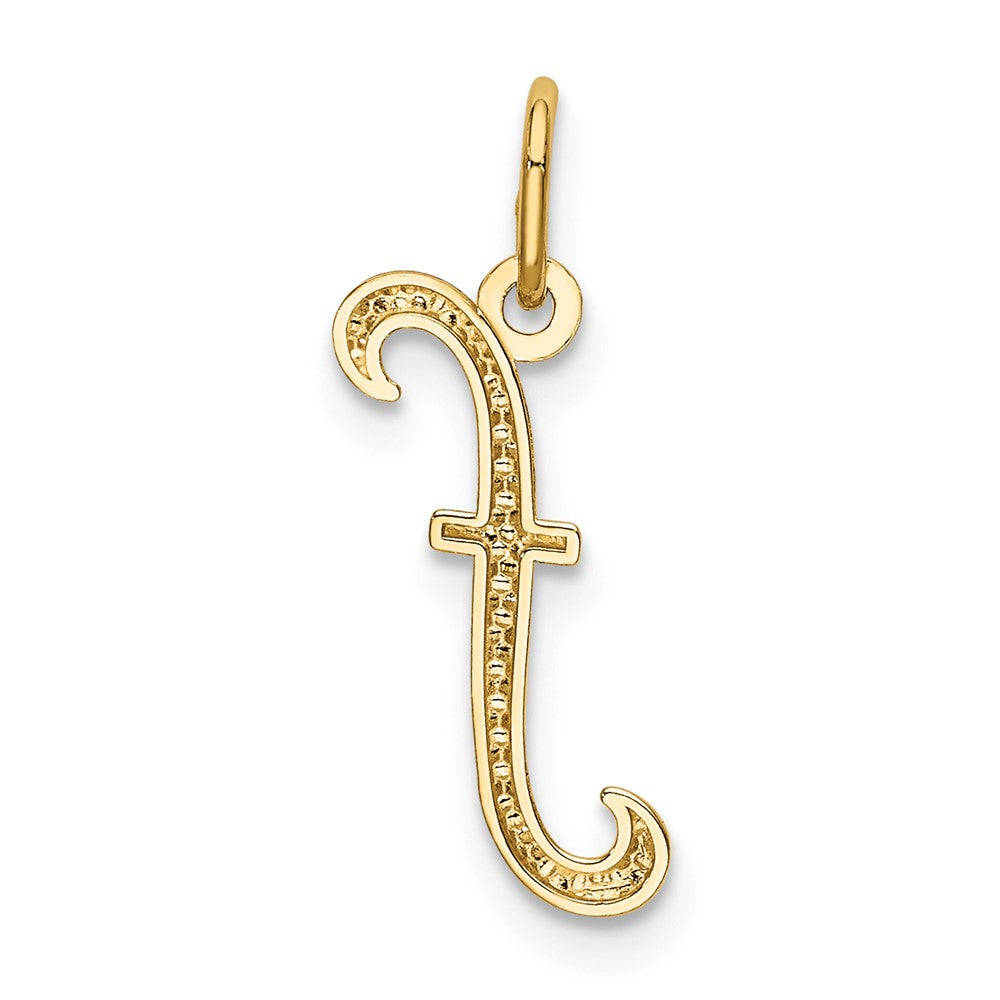10k Yellow Gold Letter F Initial Charm
