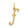 10k Yellow Gold Letter F Initial Charm