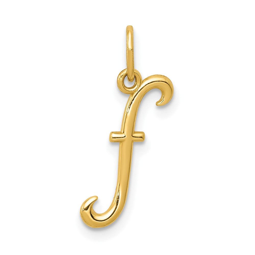 10k Yellow Gold Letter F Initial Charm