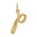 10k Yellow Gold Letter p Initial Charm