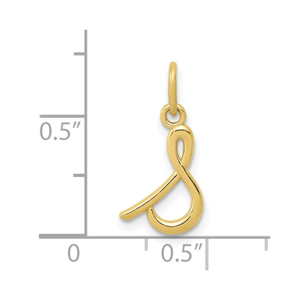 10k Yellow Gold Letter s Initial Charm
