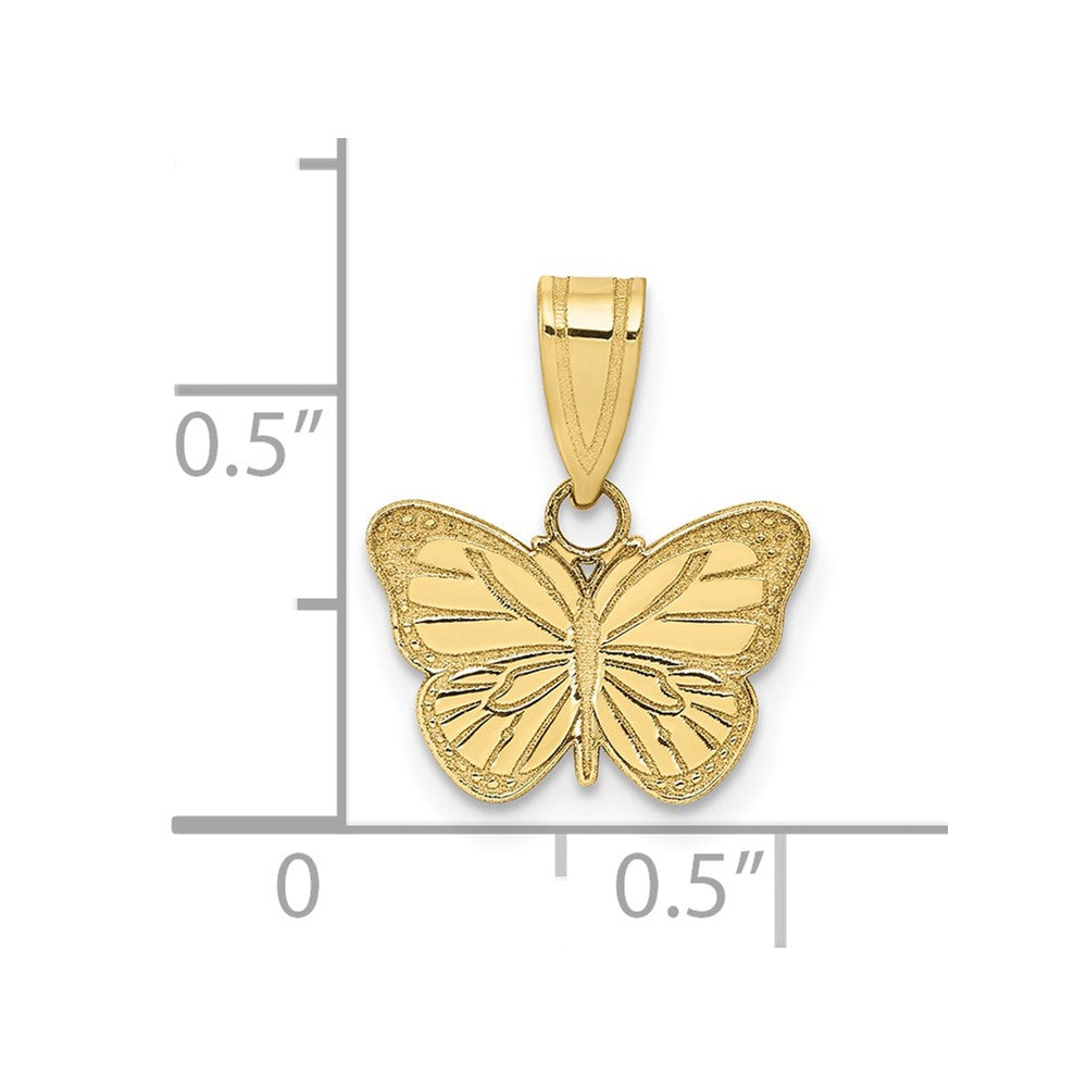 10k Laser Cut Butterfly Charm