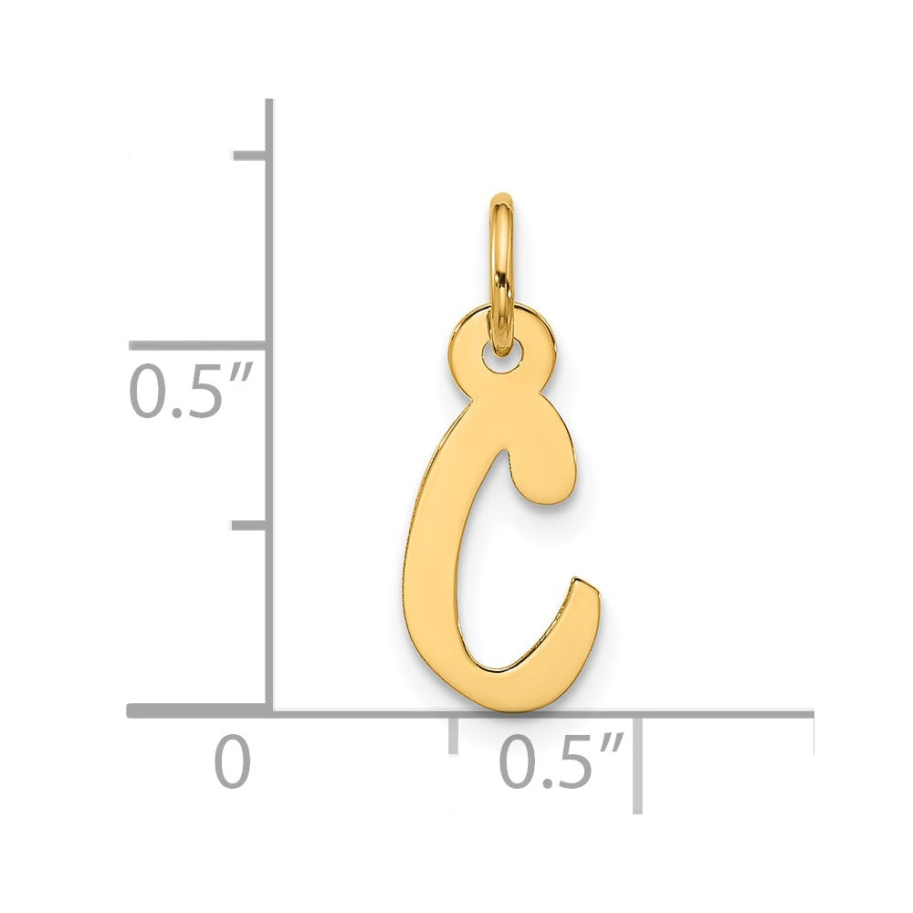 10k Large Slanted Block Initial C Charm
